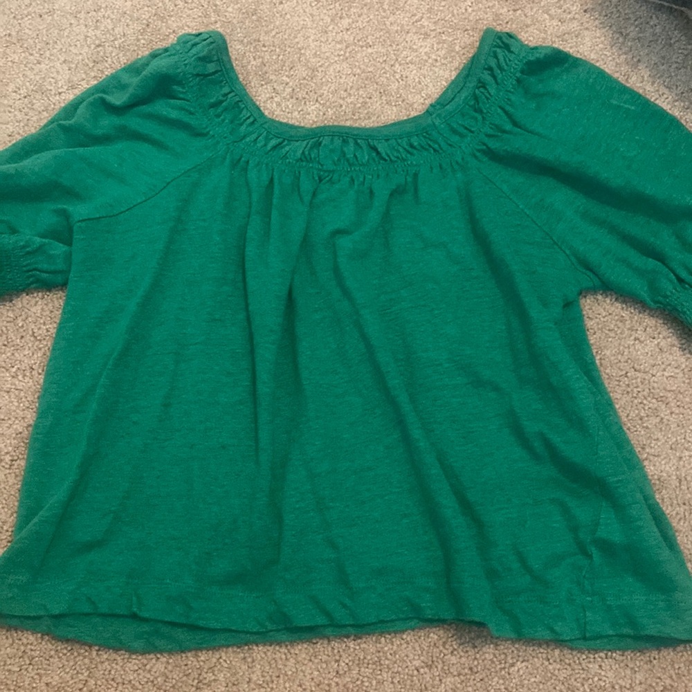 Banana Republic green linen top